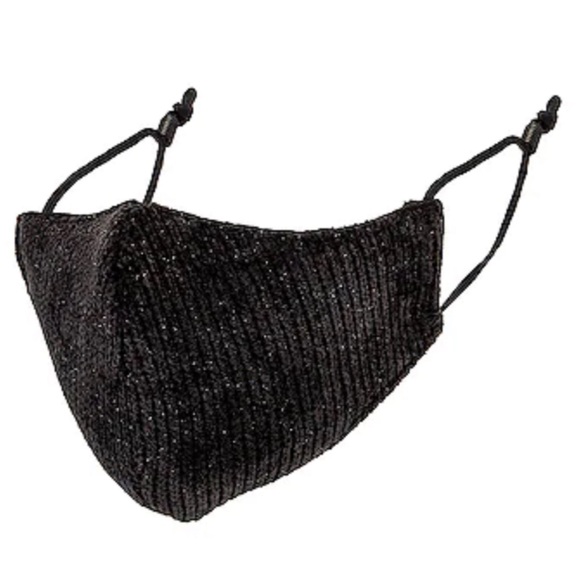 LELE SADOUGHI • Black Lurex Silver Luxury Face Mask - Picture 1 of 5